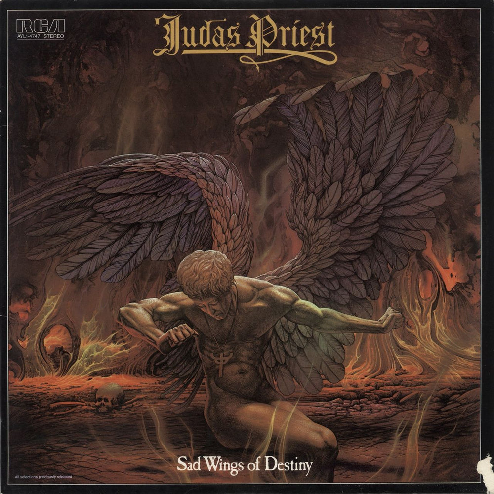 Judas Priest Sad Wings Of Destiny US vinyl LP album (LP record) AYL1-4747