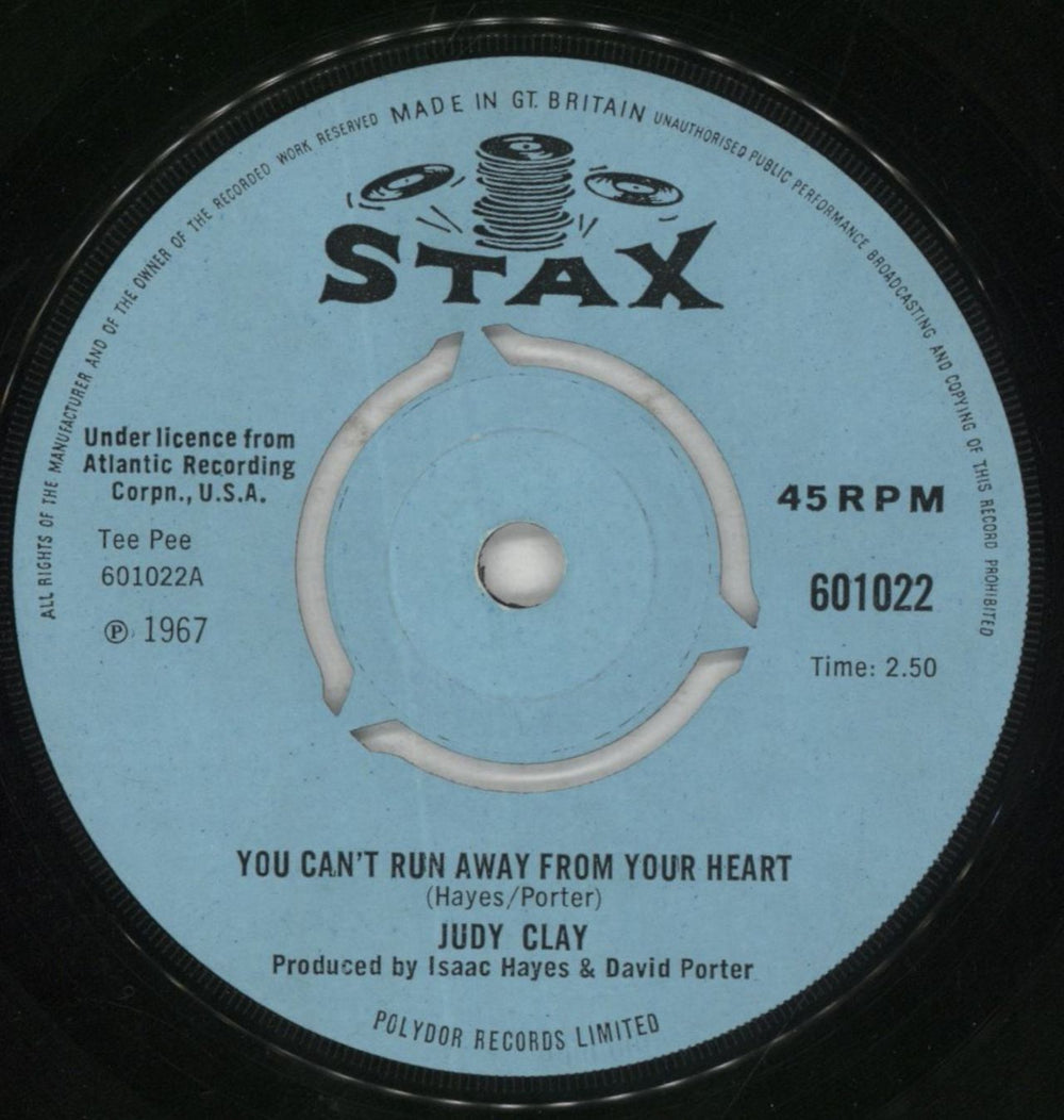 Judy Clay You Can't Run Away From Your Heart US 7" vinyl single (7 inch record / 45) 45-230