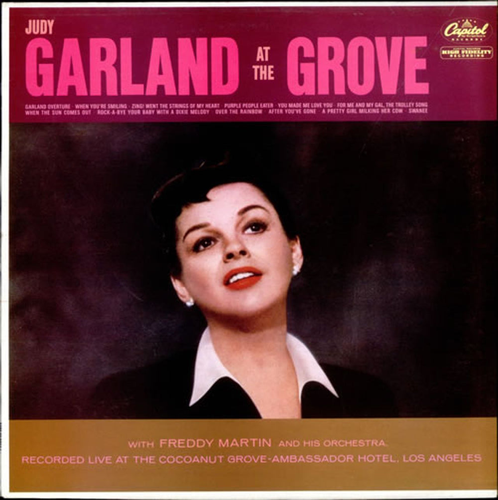 Judy Garland At The Grove UK vinyl LP album (LP record) CAPS2600071