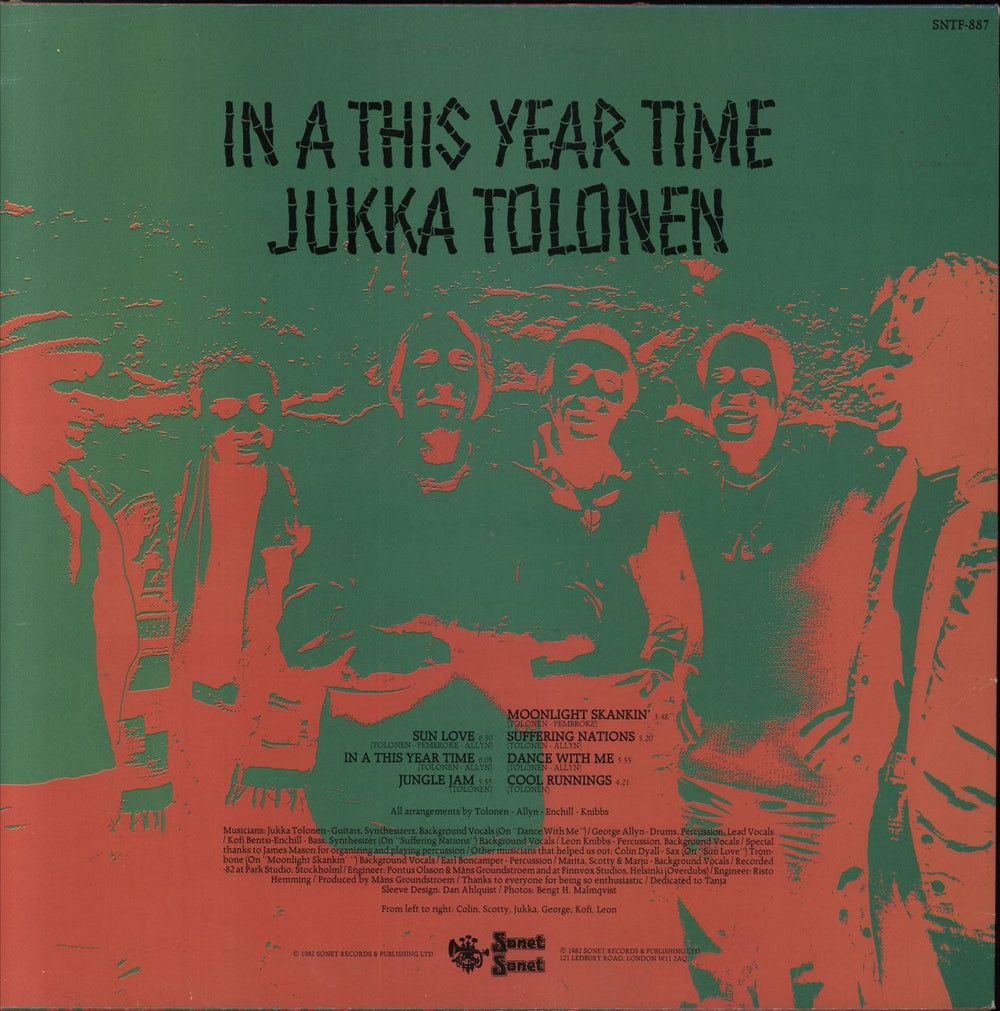 Jukka Tolonen In A This Year Time UK vinyl LP album (LP record)