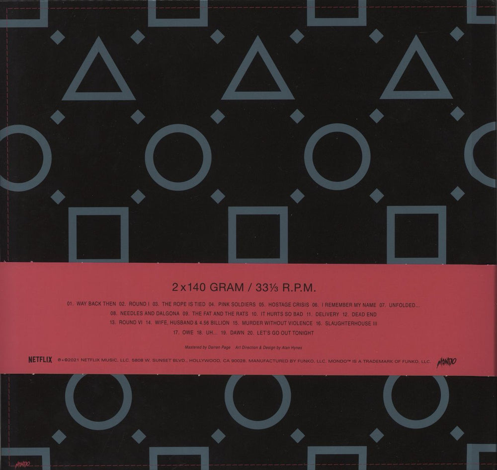 Jung Jaeil Squid Game Original Soundtrack From The Netflix Series - Mondo UK 2-LP vinyl record set (Double LP Album) 810041488848