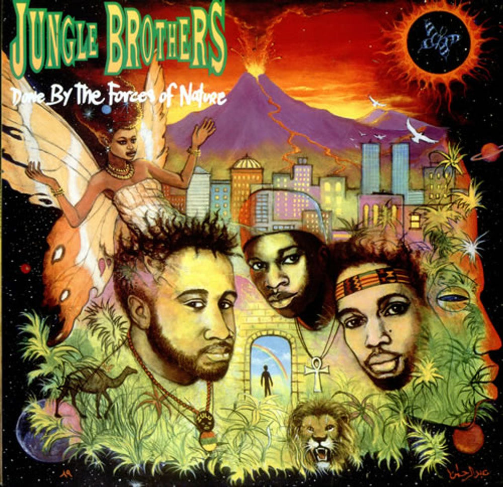 Jungle Brothers Done By The Forces Of Nature UK vinyl LP album (LP record) WX332