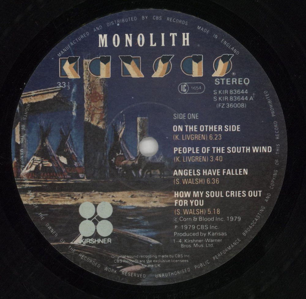 Kansas Monolith UK vinyl LP album (LP record) KNSLPMO455700