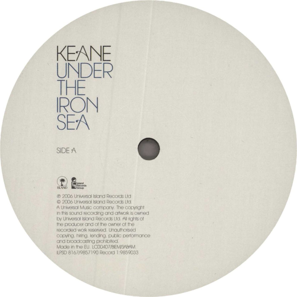 Keane (00s) Under The Iron Sea - 1st UK 2-LP vinyl record set (Double LP Album) 602498571903