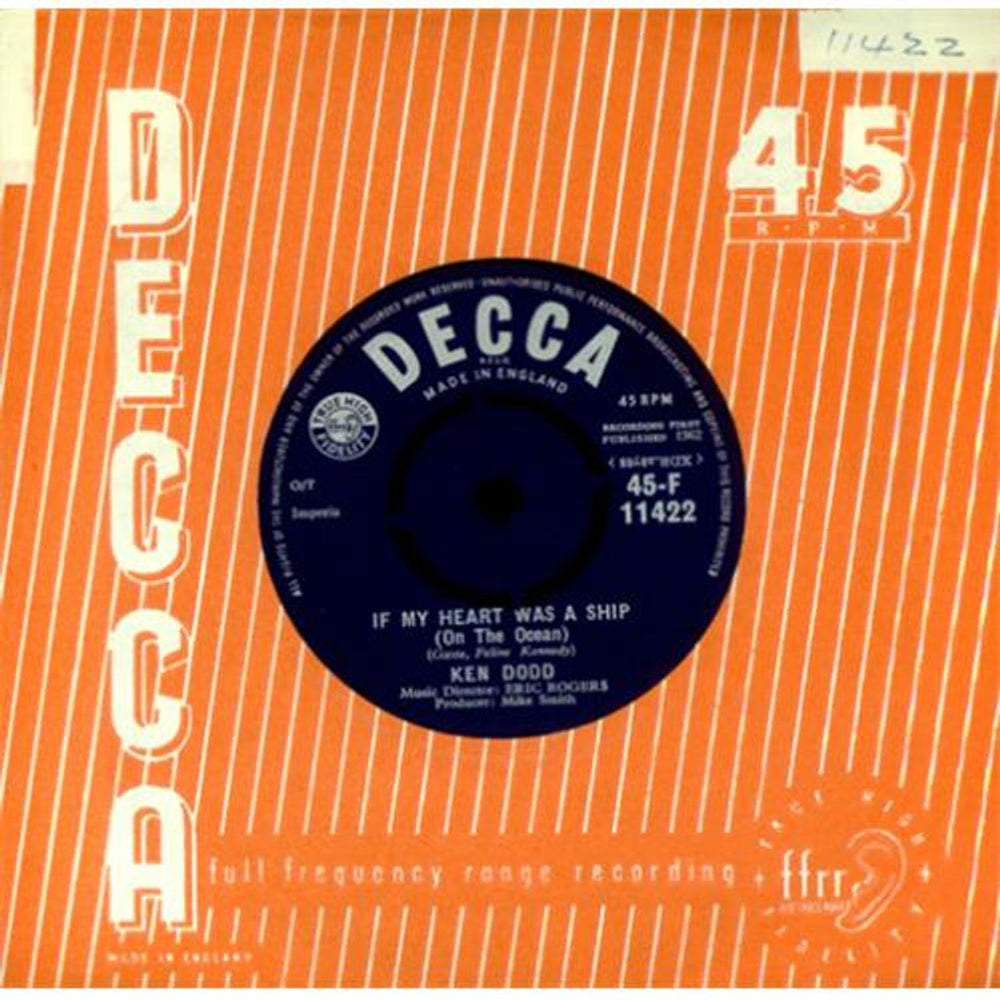 Ken Dodd If My Heart Was A Ship UK 7" vinyl single (7 inch record / 45) 45-F11422