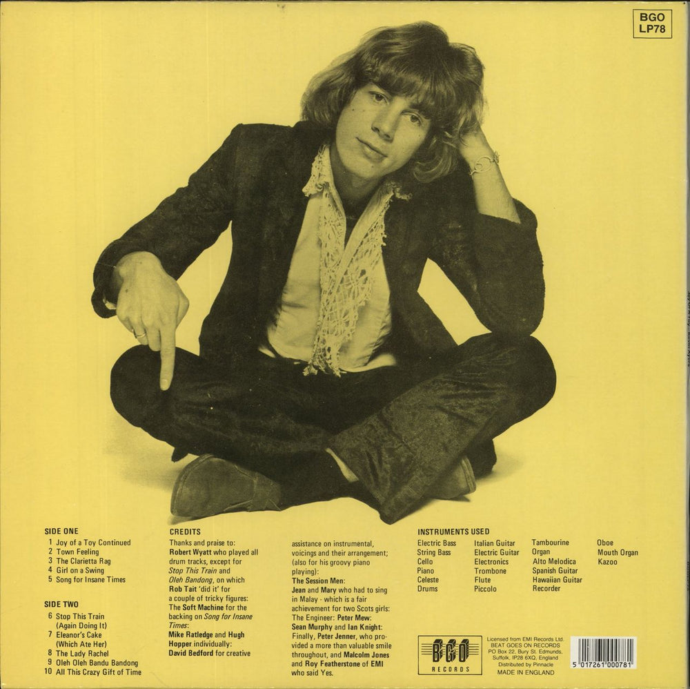 Kevin Ayers Joy Of A Toy UK vinyl LP album (LP record) 5017261000781