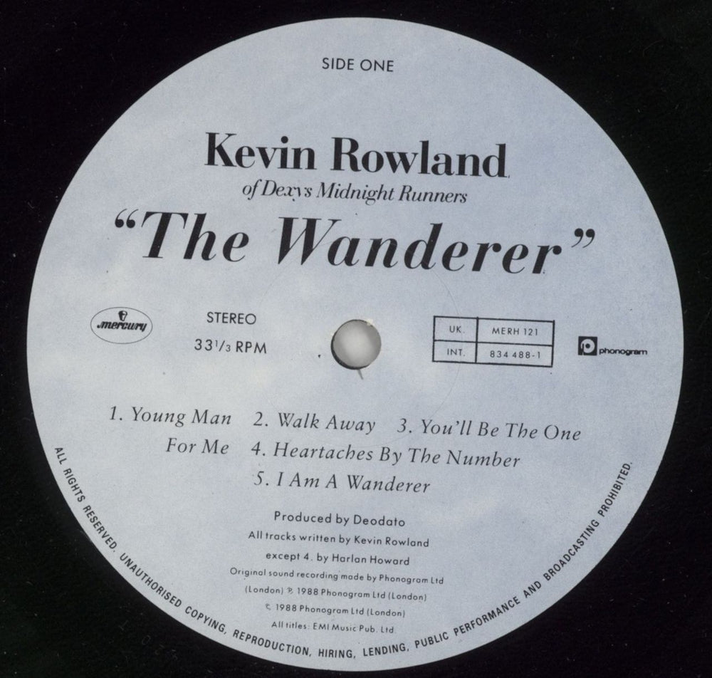 Kevin Rowland The Wanderer UK vinyl LP album (LP record) KVRLPTH145351