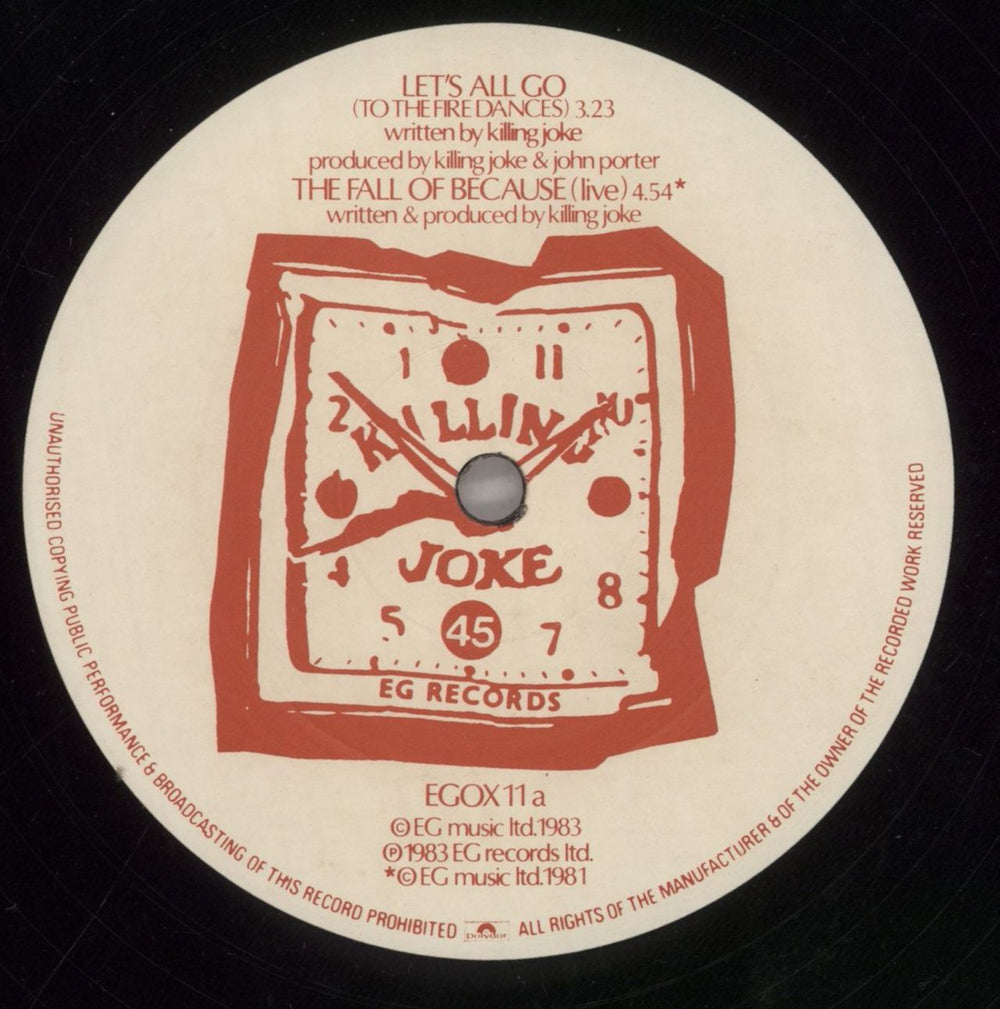 Killing Joke Let's All Go (To The Fire Dances) UK 12" vinyl single (12 inch record / Maxi-single) KIL12LE74559