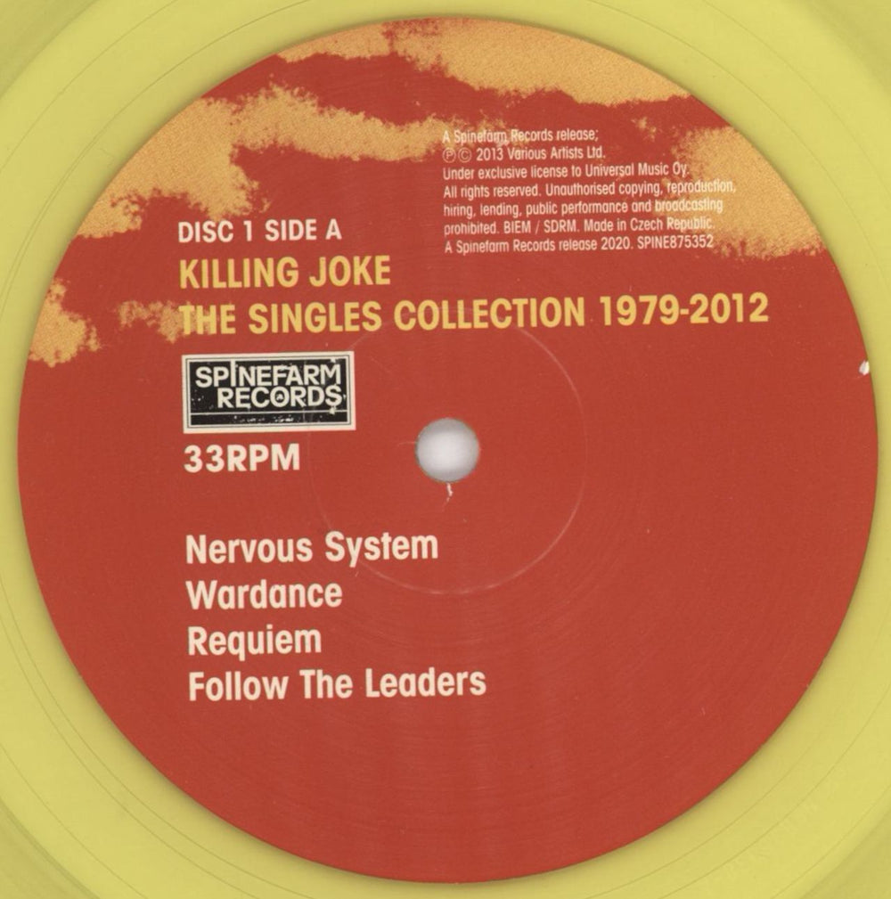 Killing Joke The Singles Collection: 1979 – 2012 - Coloured Vinyl UK 4-LP vinyl album record set KIL4LTH786287