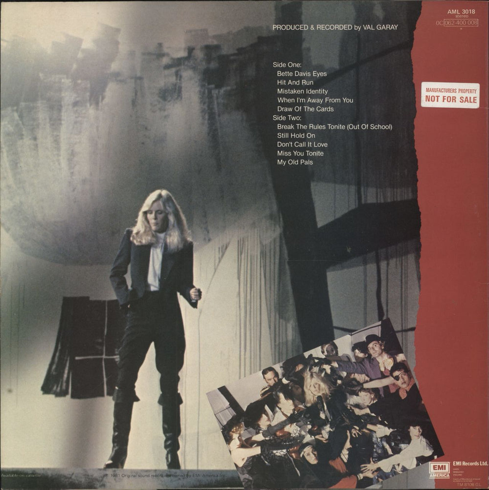 Kim Carnes Mistaken Identity - Factory Sample UK vinyl LP album (LP record)