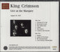 King Crimson Live At The Marquee (August 10, 1971) UK 2 CD album set (Double CD)