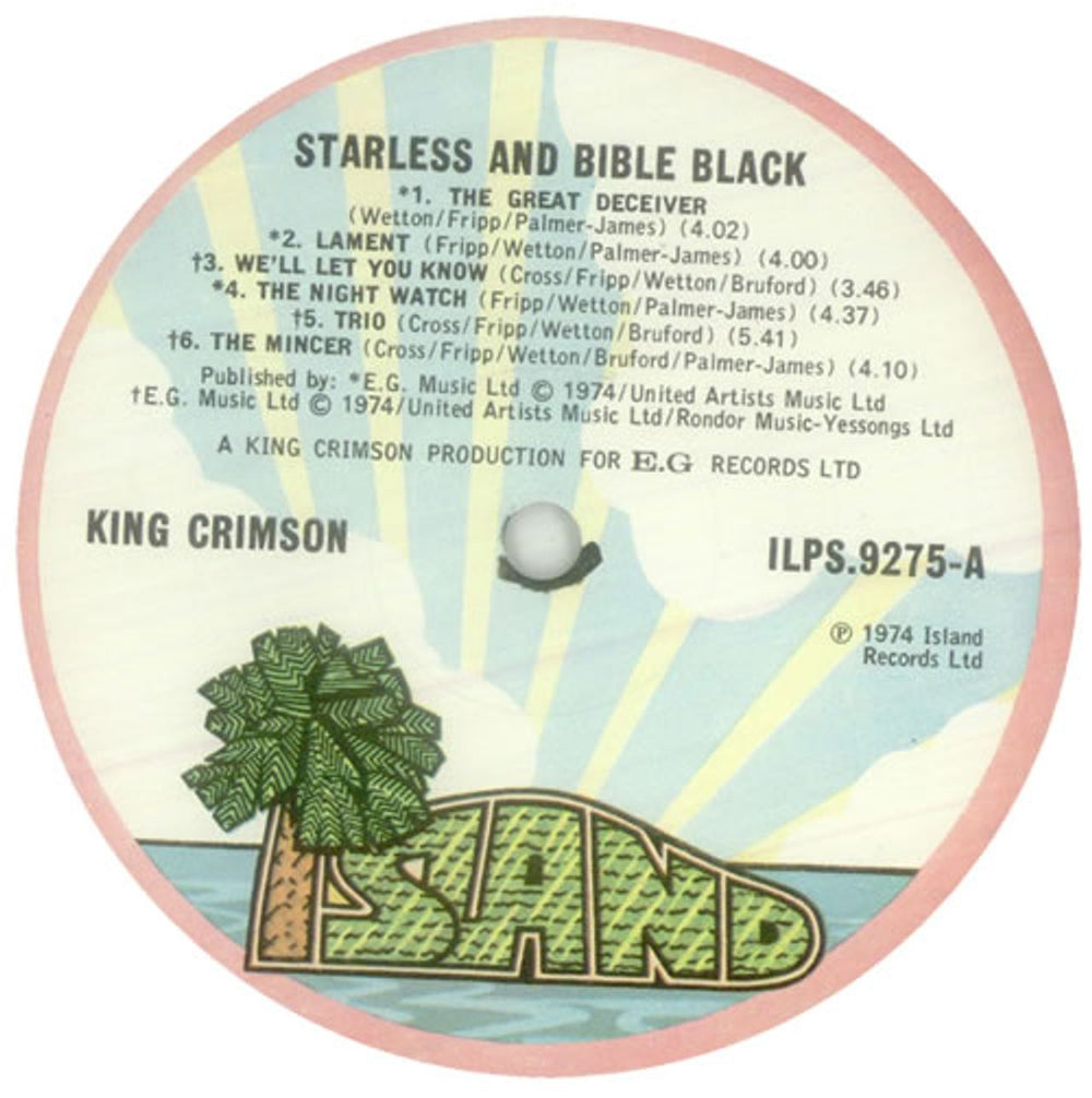 King Crimson Starless And Bible Black - EX UK vinyl LP album (LP record) KNCLPST547451