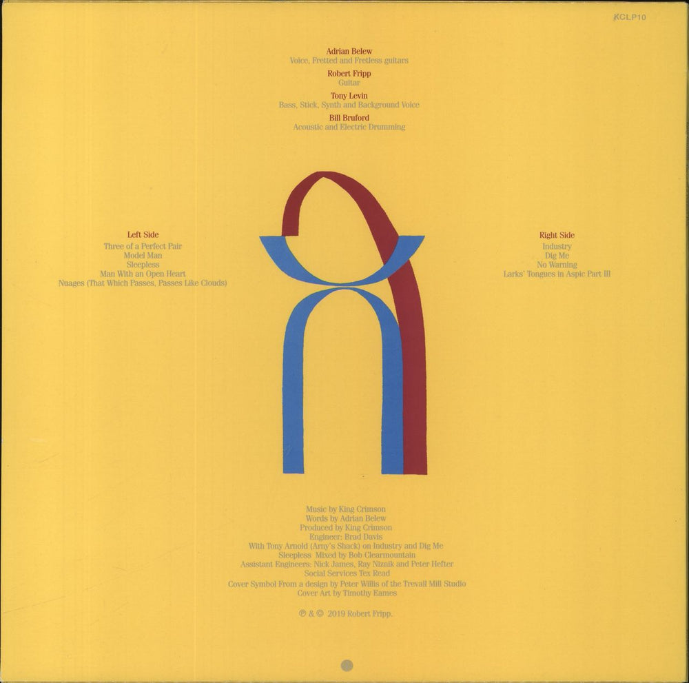 King Crimson Three Of A Perfect Pair - 200 Gram Super Heavyweight Vinyl UK vinyl LP album (LP record) 633367794710