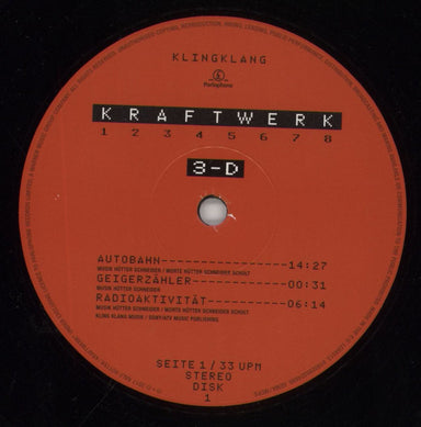 Kraftwerk 3-D (1 2 3 4 5 6 7 8) German 2-LP vinyl record set (Double LP Album) KRA2LD854219