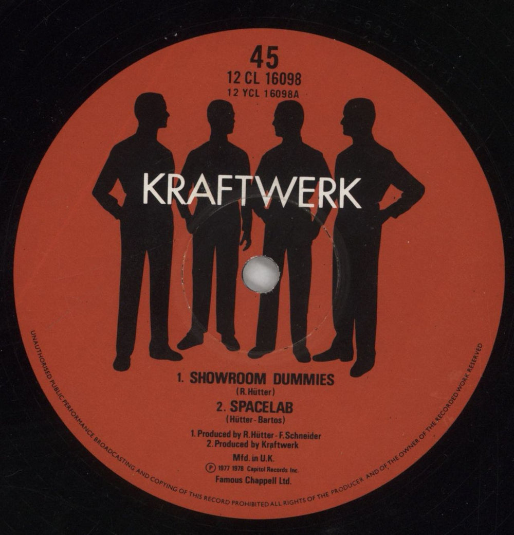 Kraftwerk Showroom Dummies - VG UK 12" vinyl single (12 inch record / Maxi-single) KRA12SH861431