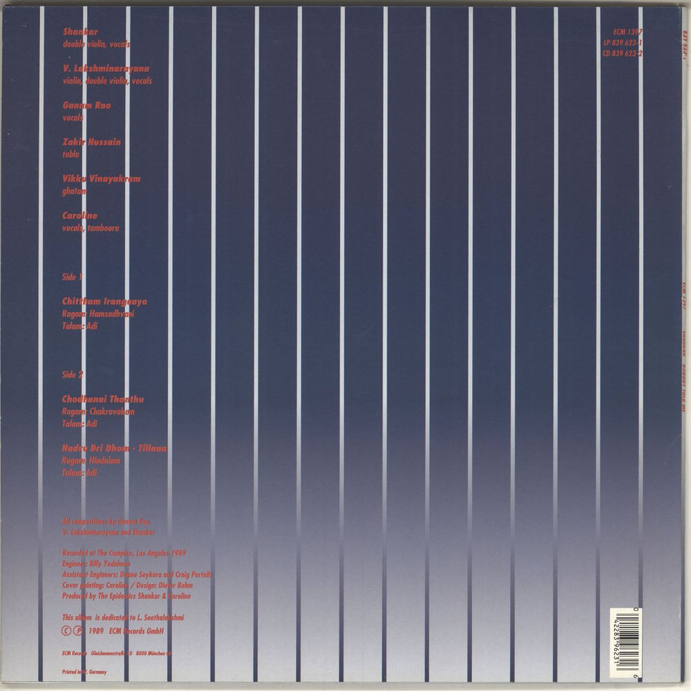 L. Shankar Nobody Told Me German vinyl LP album (LP record)