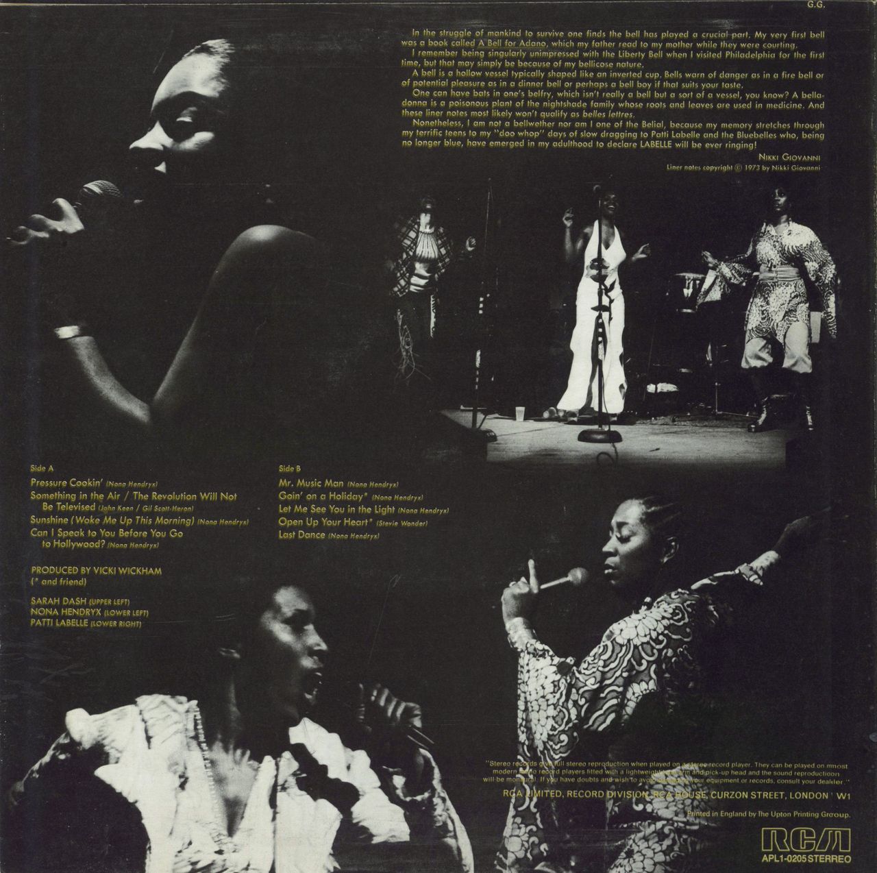 Labelle Pressure Cookin' UK Vinyl LP —