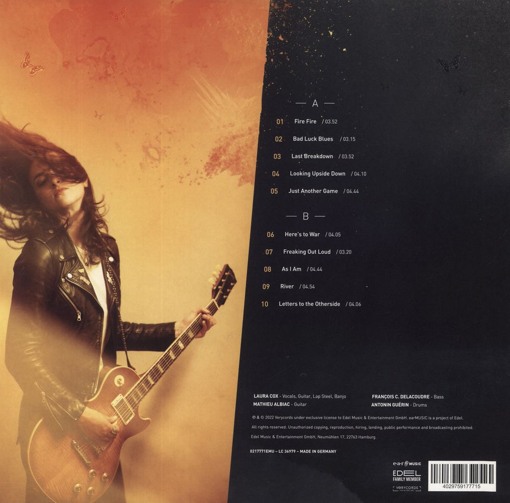 Laura Cox Burning Bright UK vinyl LP album (LP record) 4029759177715