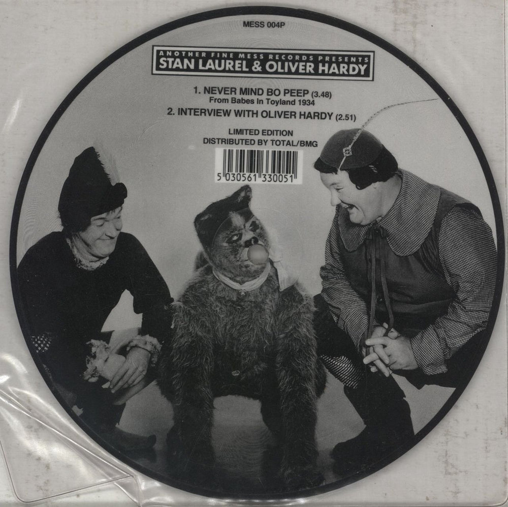 Laurel & Hardy (Comedy) Never Mind Bo Peep UK 7" vinyl picture disc (7 inch picture disc single) 5030561330051
