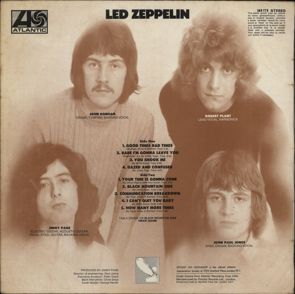 588171 LED ZEPPELIN 1st. アルバム レコード Led Zeppelin Led Zeppelin - 1st [B] - VG UK Vinyl LP — RareVinyl.com