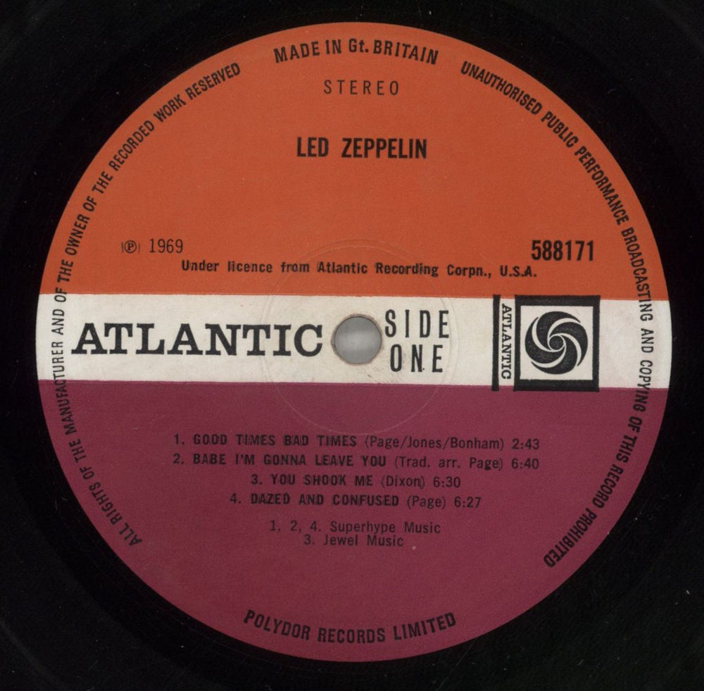 Led Zeppelin Led Zeppelin - 1st [B] - VG UK Vinyl LP — RareVinyl.com