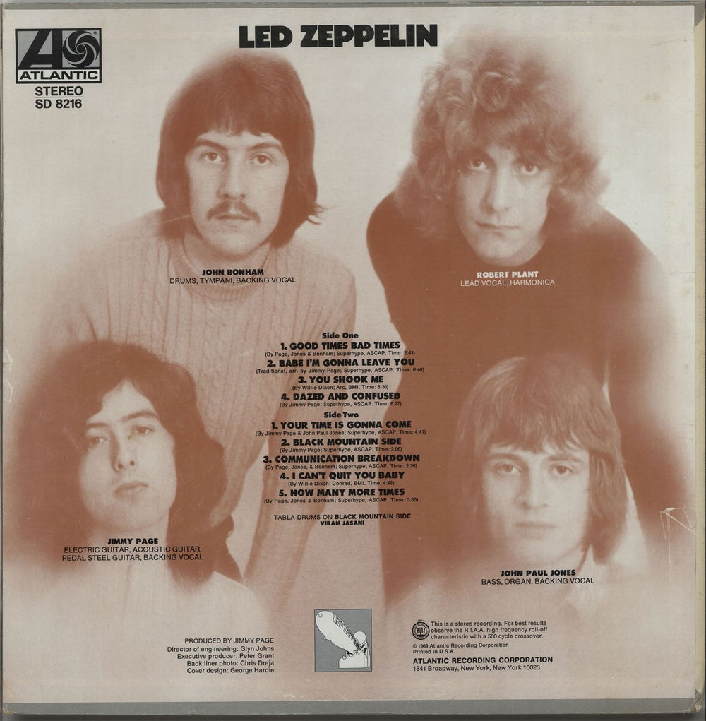 Led Zeppelin Led Zeppelin - 2nd - VG US vinyl LP album (LP record)