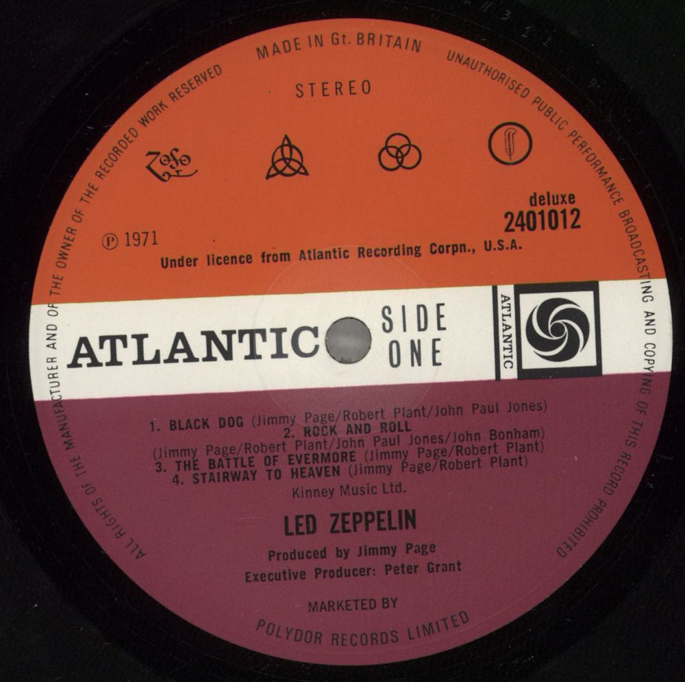 Led Zeppelin Led Zeppelin IV - 2nd UK vinyl LP album (LP record) ZEPLPLE63423