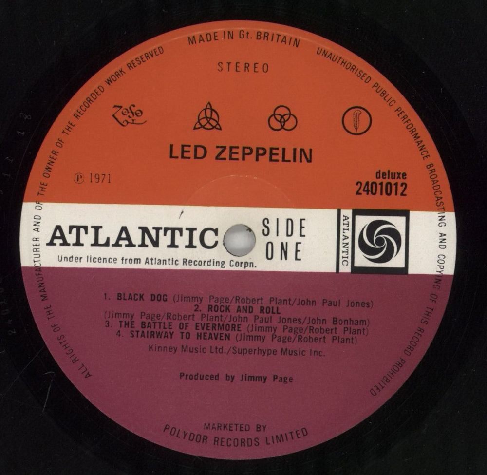 Led Zeppelin Led Zeppelin IV - 4th - Crossed out B - EX UK vinyl LP album (LP record) ZEPLPLE795849