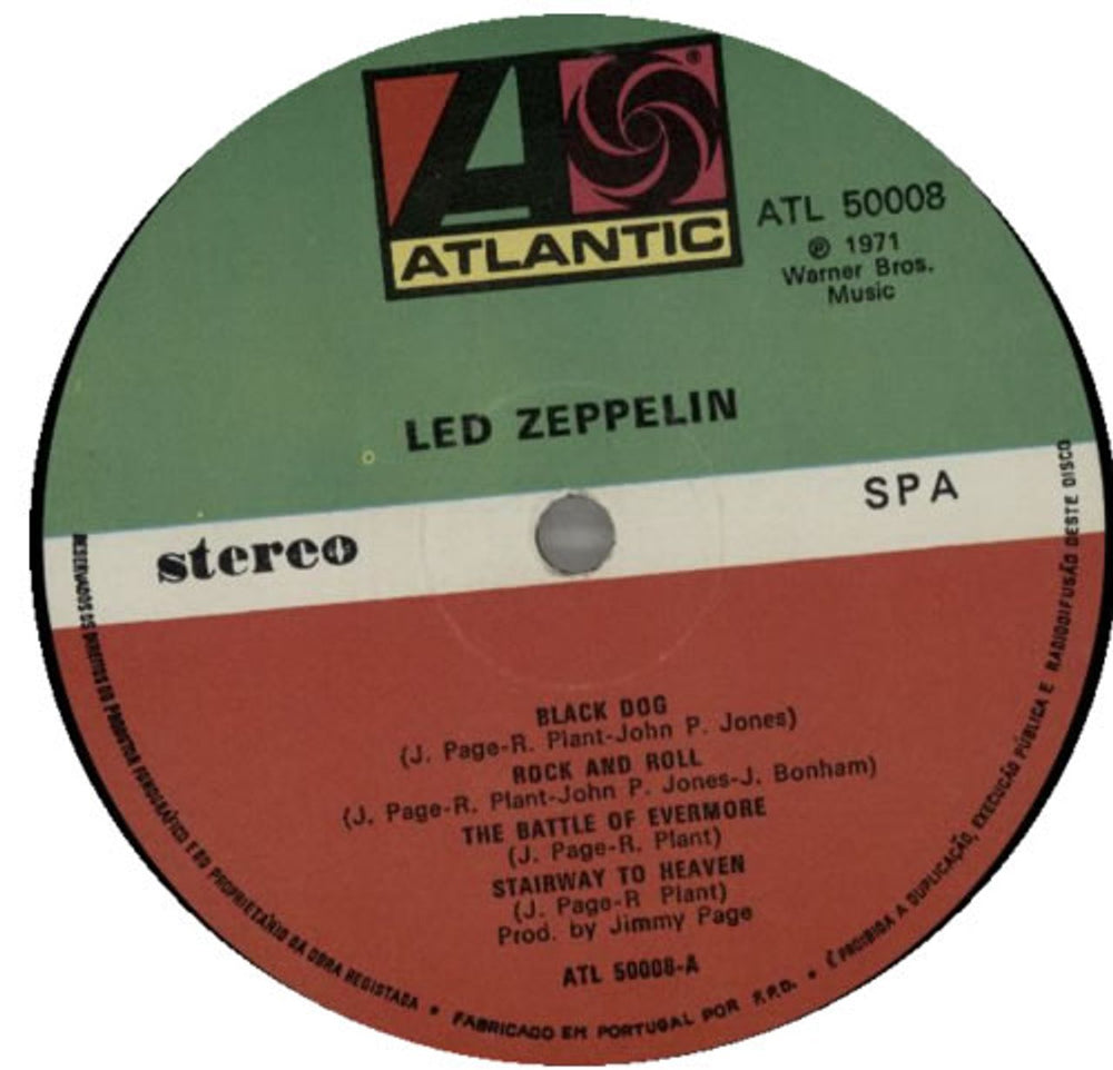 Led Zeppelin Led Zeppelin IV Portugese vinyl LP album (LP record) ZEPLPLE529734