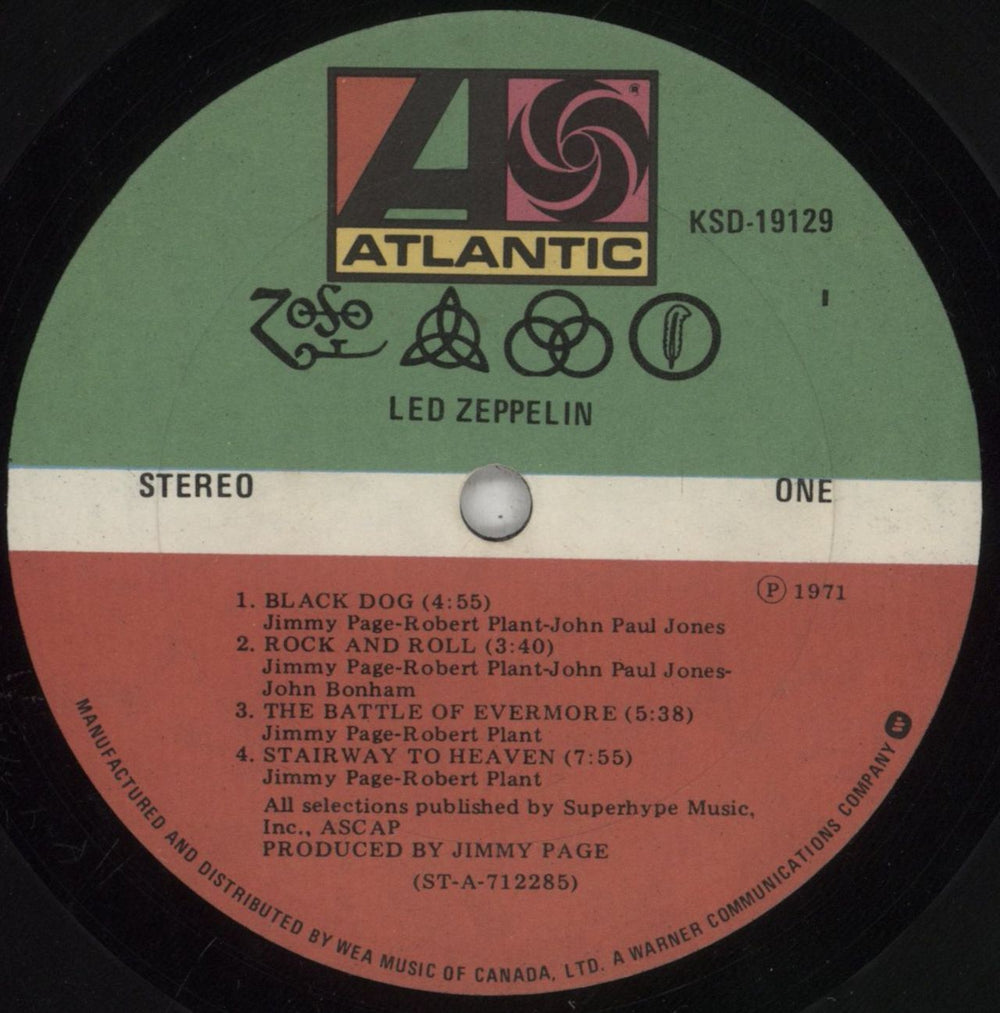 Led Zeppelin Led Zeppelin IV - VG Canadian Vinyl LP — RareVinyl.com