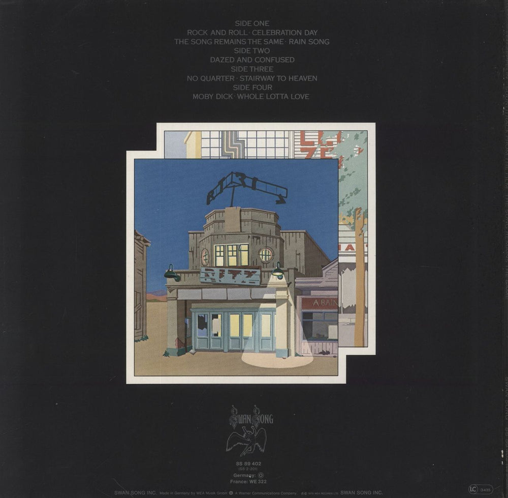 Led Zeppelin The Song Remains The Same - 2nd German 2-LP vinyl record set (Double LP Album)