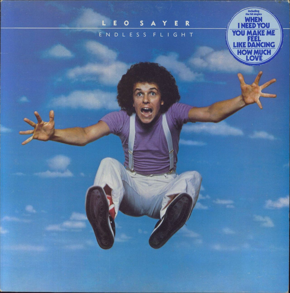 Leo Sayer Endless Flight - Hype Sticker UK vinyl LP album (LP record) CHR1125