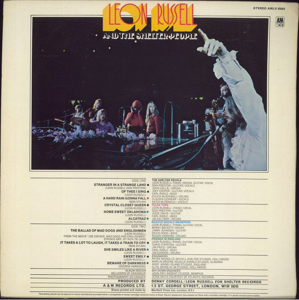 Leon Russell Leon Russell And The Shelter People UK vinyl LP album (LP record)