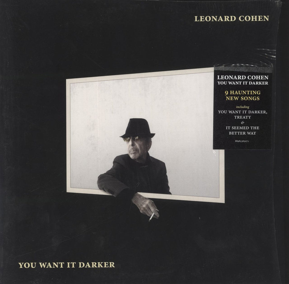 Leonard Cohen You Want It Darker UK vinyl LP album (LP record) 88985365071