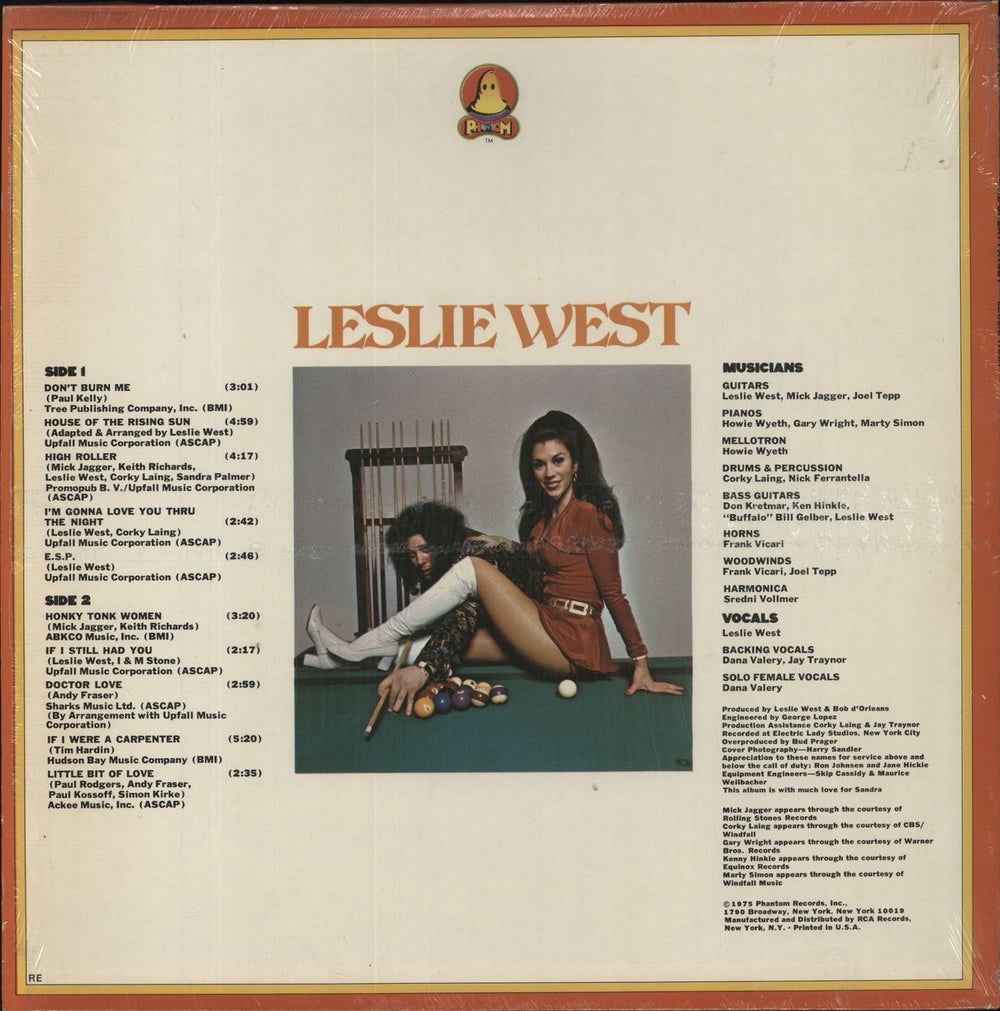 Leslie West The Great Fatsby - shrink US vinyl LP album (LP record)