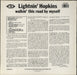 Lightnin' Hopkins Walkin' This Road By Myself German vinyl LP album (LP record) 029667125611