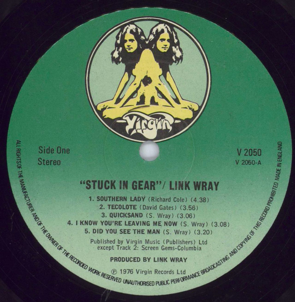 Link Wray Stuck In Gear UK vinyl LP album (LP record) INKLPST697113