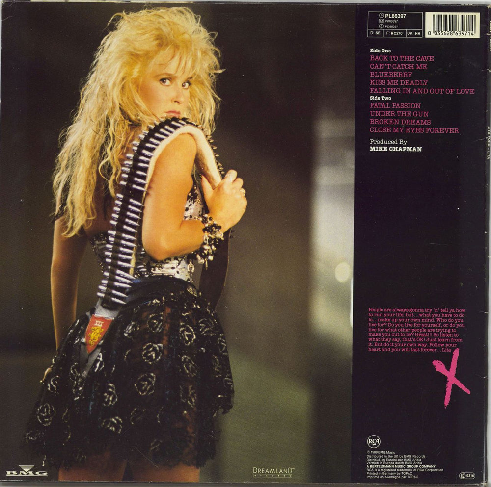 Lita Ford Lita - EX UK vinyl LP album (LP record) 035628639714