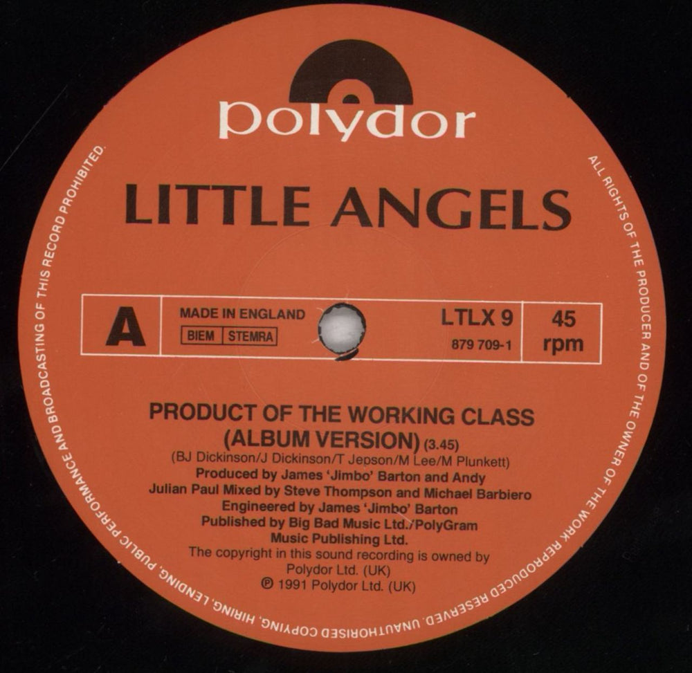 Little Angels Product Of The Working Class UK Promo 12" vinyl single (12 inch record / Maxi-single) LIT12PR835835