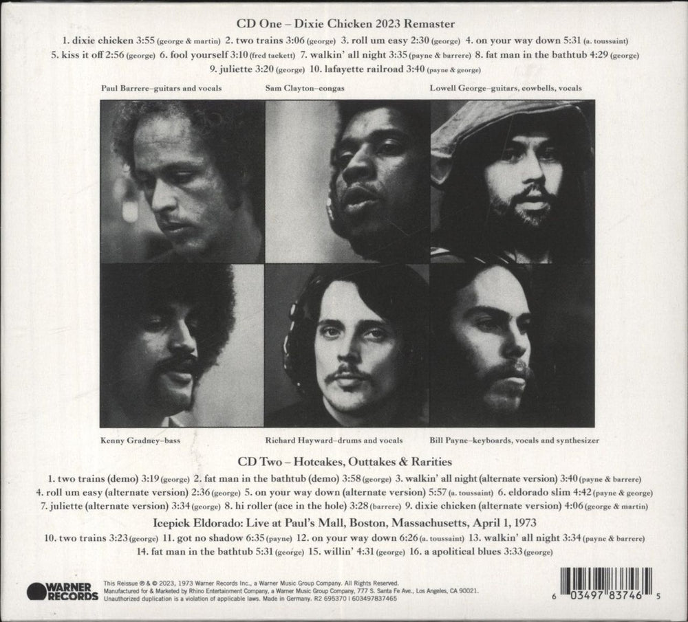 Little Feat Dixie Chicken - Deluxe Edition German 2-CD album set