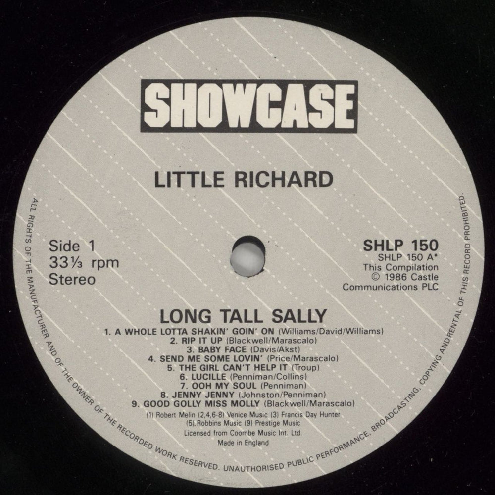 Little Richard Long Tall Sally UK vinyl LP album (LP record) LTRLPLO574120