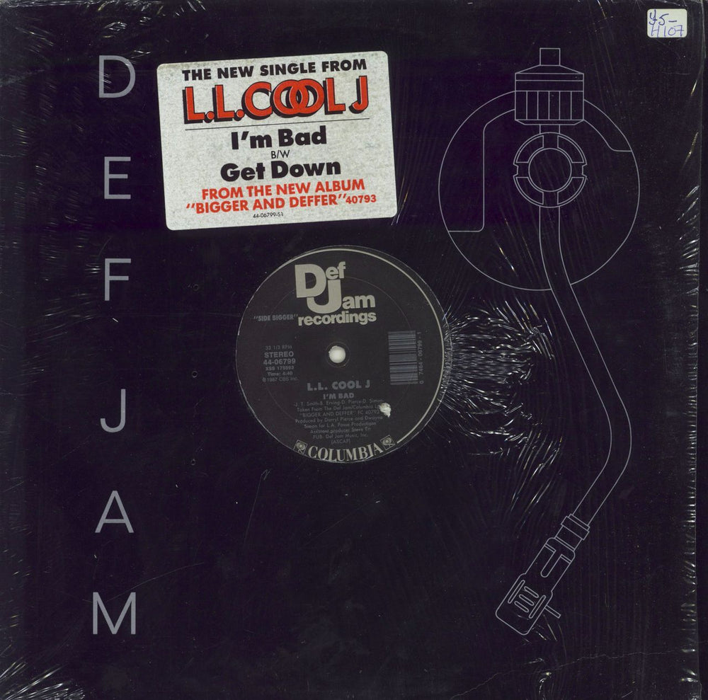 LL Cool J I'm Bad US 12" vinyl single (12 inch record / Maxi-single) 44-06799