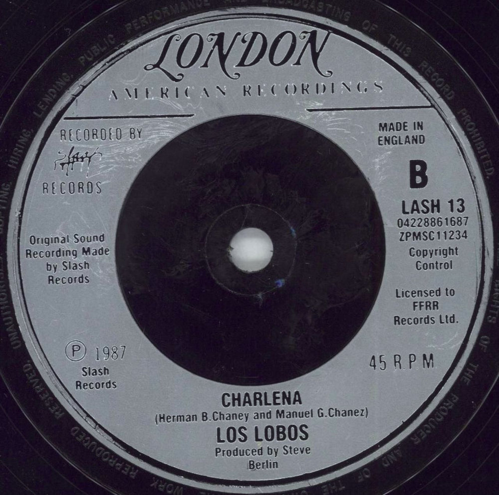 Los Lobos La Bamba UK 7" vinyl single (7 inch record / 45) LOS07LA582540