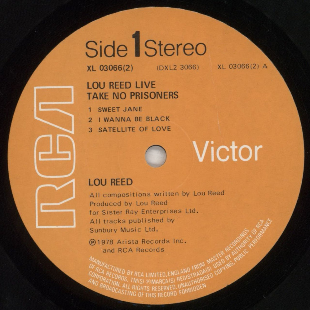 Lou Reed Live - Take No Prisoners UK 2-LP vinyl record set (Double LP Album) LOU2LLI336869