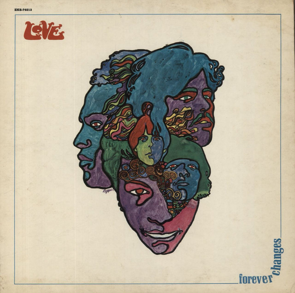 Love Forever Changes - red label UK vinyl LP album (LP record) EKS74013