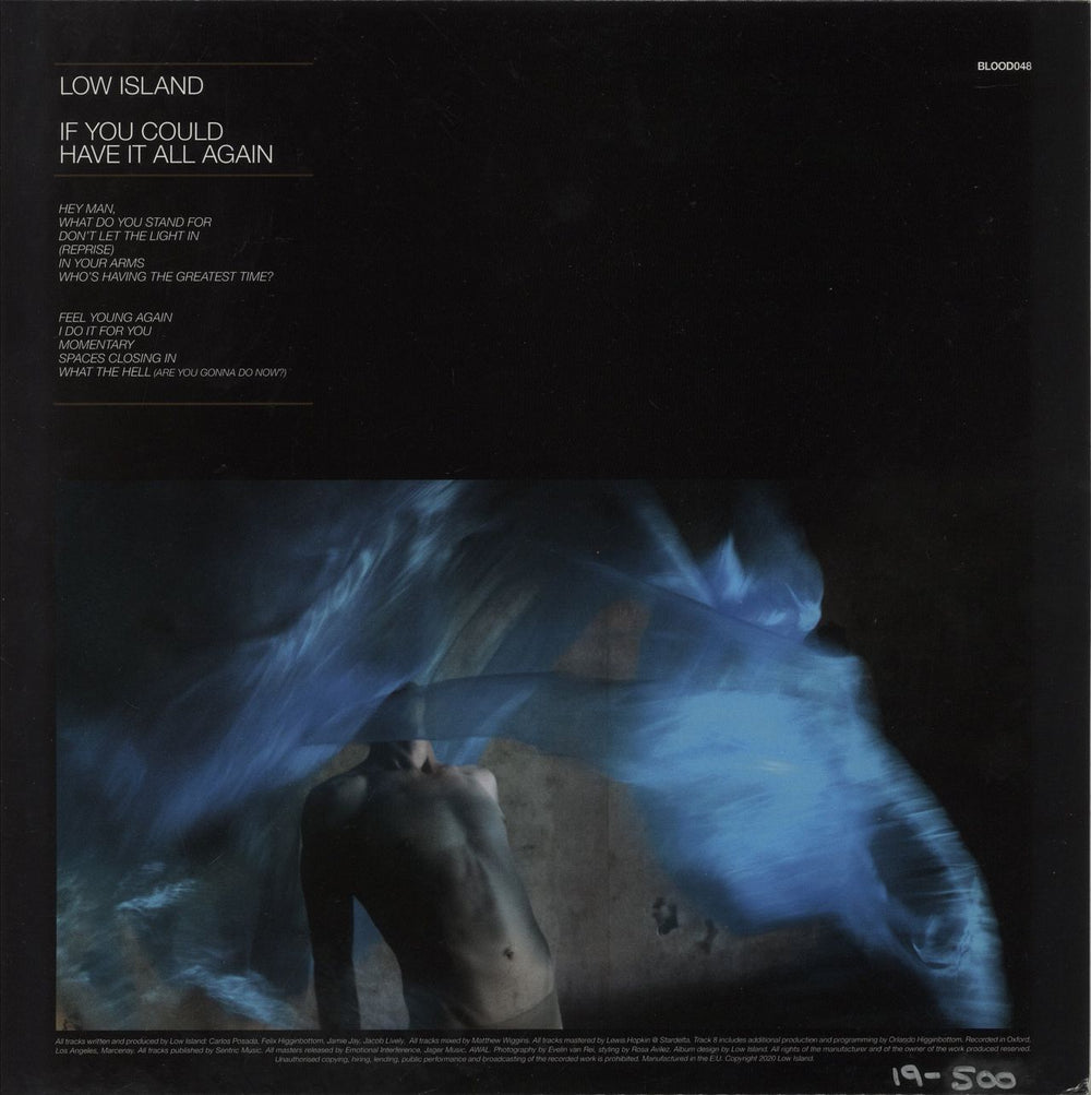 Low Island If You Could Have It All Again - Ocean Blue Vinyl - Autographed UK vinyl LP album (LP record)
