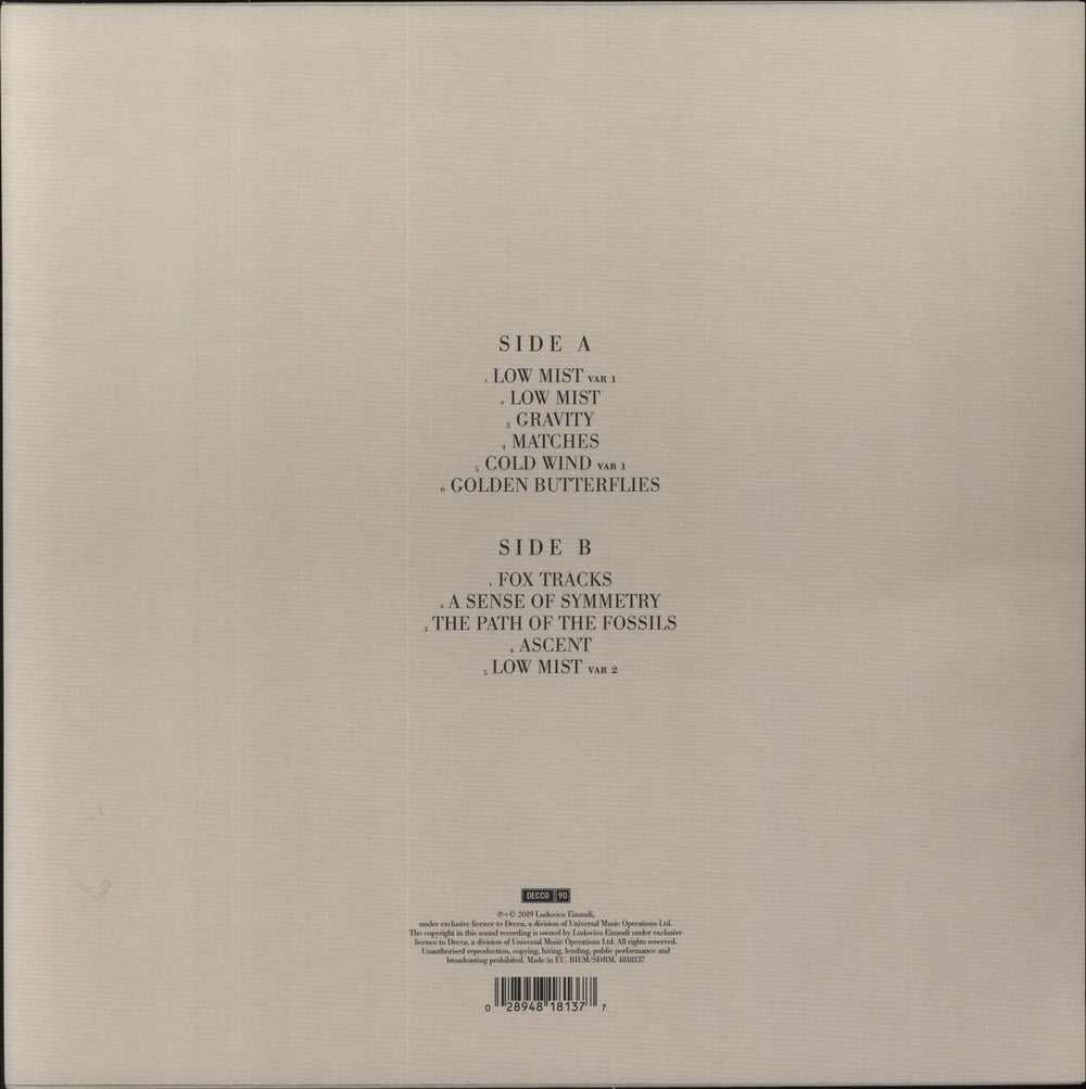 Ludovico Einaudi Seven Days Walking Day One UK vinyl LP album (LP record) 028948181377