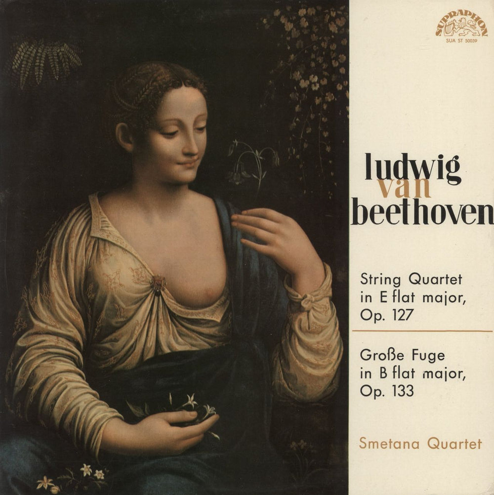 Ludwig Van Beethoven Beethoven: String Quartet In E Flat Major / Grosse Fuge In B Flat Major Czech vinyl LP album (LP record) SUAST50039
