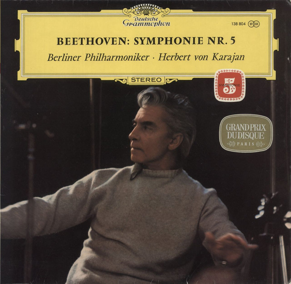 Ludwig Van Beethoven Symphony No. 5 + DG Brochure German vinyl LP album (LP record) 138804