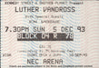 Luther Vandross Never Let Me Go On Tour 1993-94 - Ticket Stub UK tour programme LUTTRNE836044